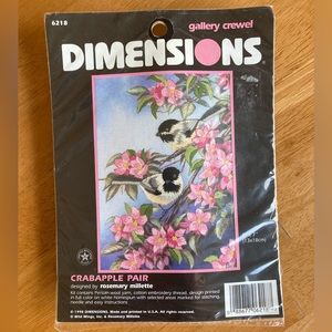 Crewel kit “Crabapple Pair” new in package from 1998